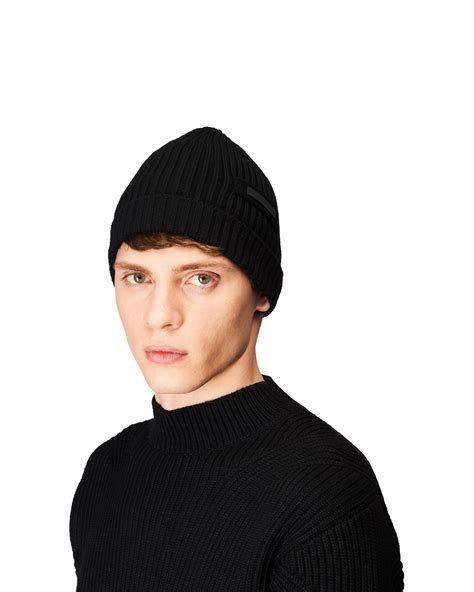 prada toboggan|prada wool beanie.